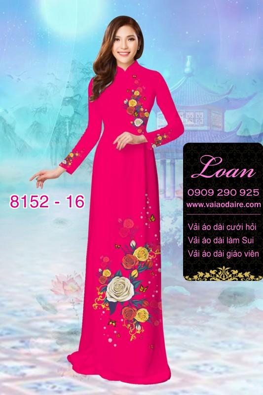 Vải áo dài hoa 3D