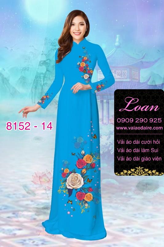 Vải áo dài hoa 3D