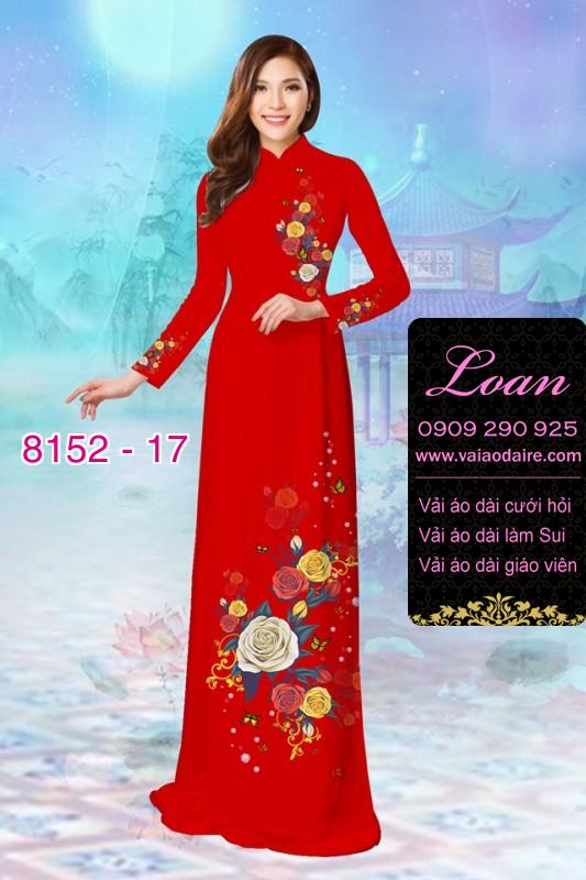 Vải áo dài hoa 3D
