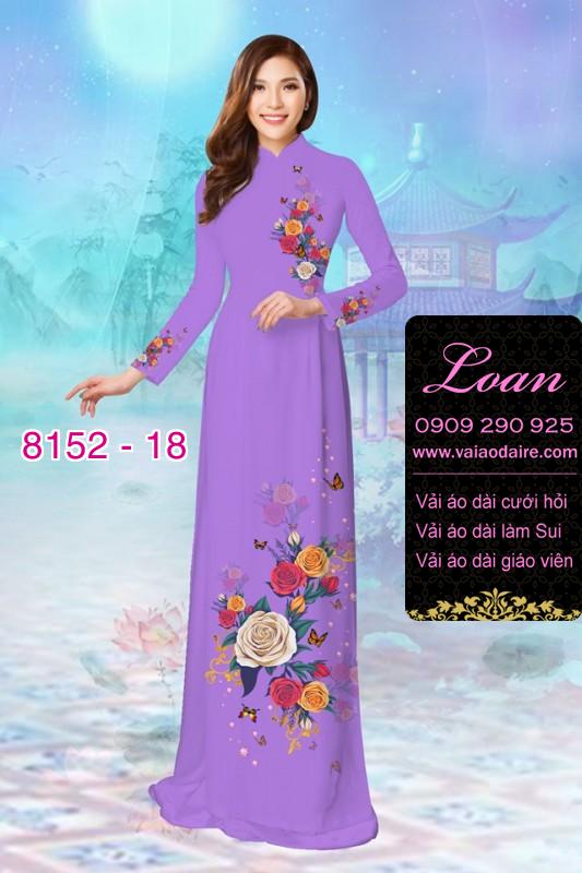 Vải áo dài hoa 3D