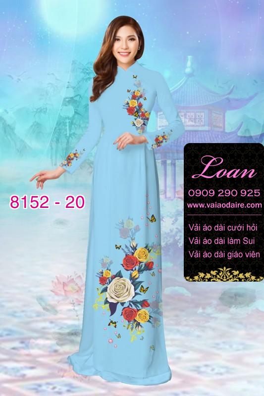 Vải áo dài hoa 3D