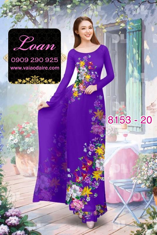 Vải áo dài hoa 3D
