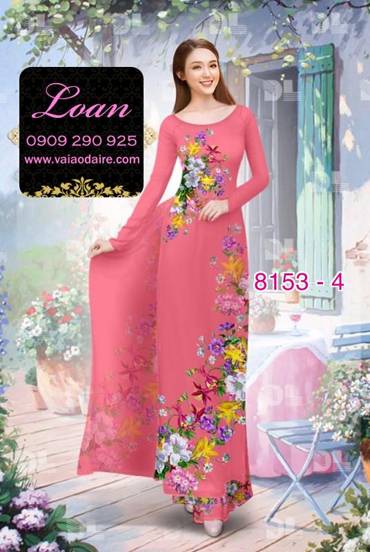 Vải áo dài hoa 3D