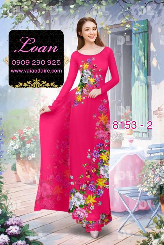 Vải áo dài hoa 3D