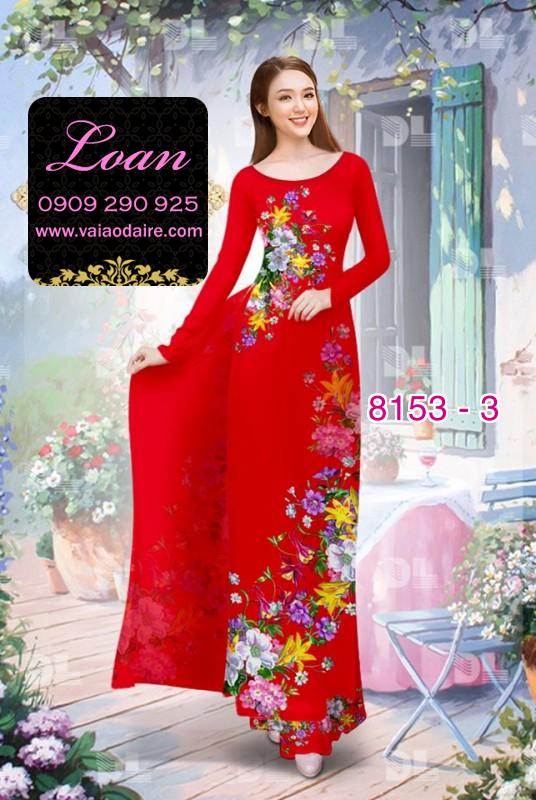 Vải áo dài hoa 3D