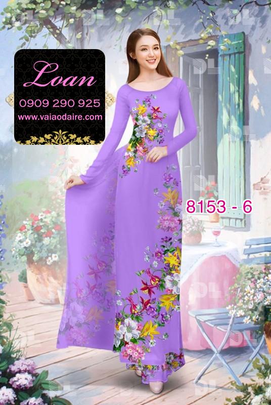 Vải áo dài hoa 3D