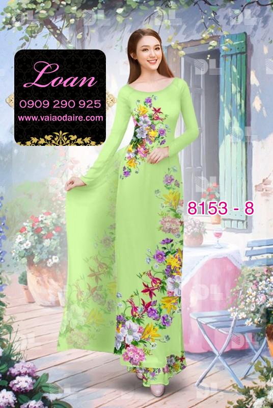 Vải áo dài hoa 3D