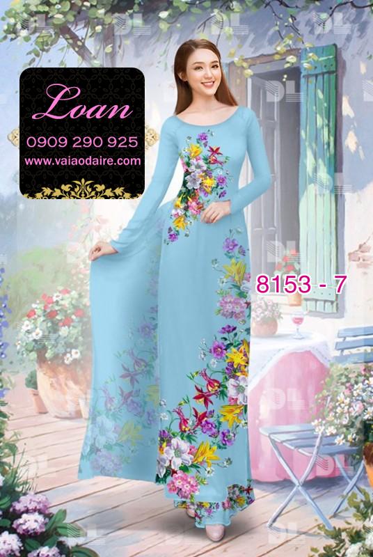 Vải áo dài hoa 3D