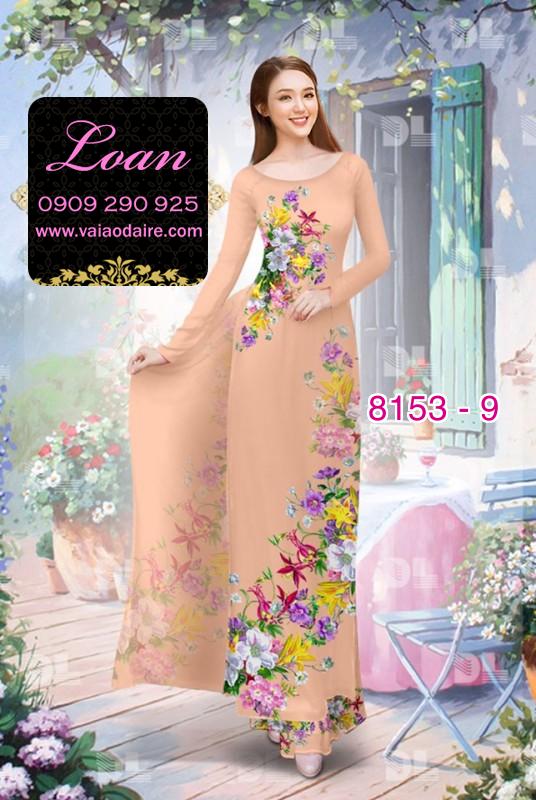 Vải áo dài hoa 3D
