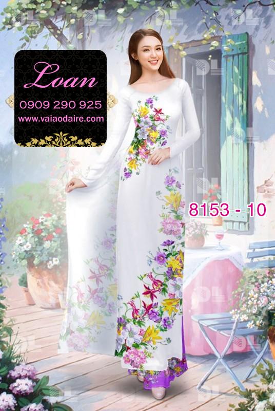 Vải áo dài hoa 3D