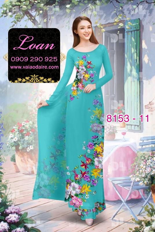 Vải áo dài hoa 3D