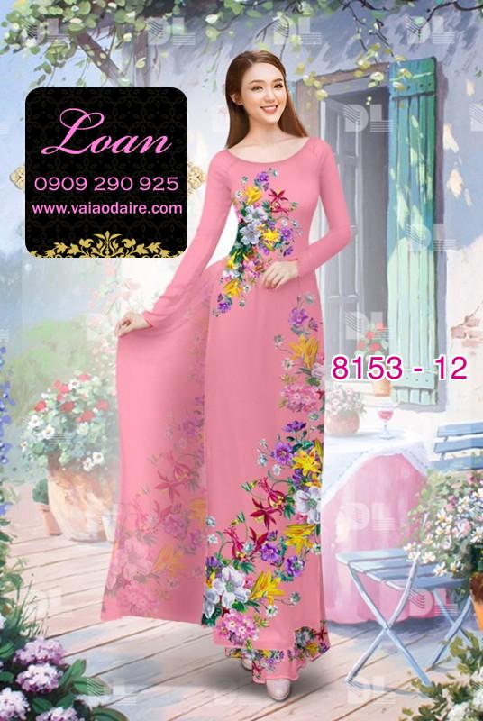 Vải áo dài hoa 3D