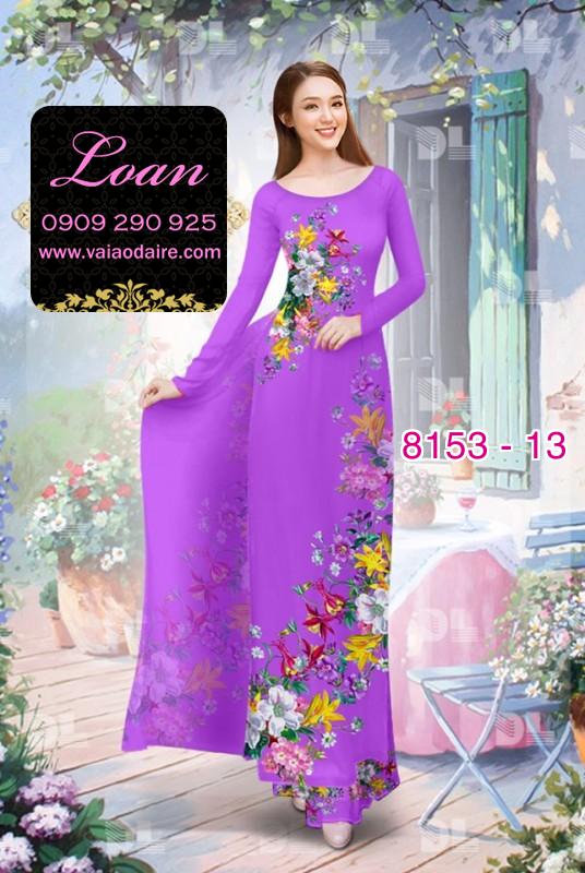 Vải áo dài hoa 3D