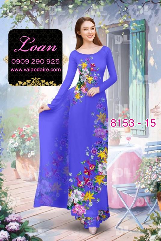 Vải áo dài hoa 3D