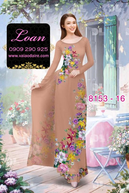 Vải áo dài hoa 3D