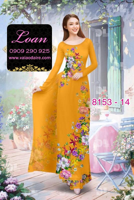 Vải áo dài hoa 3D