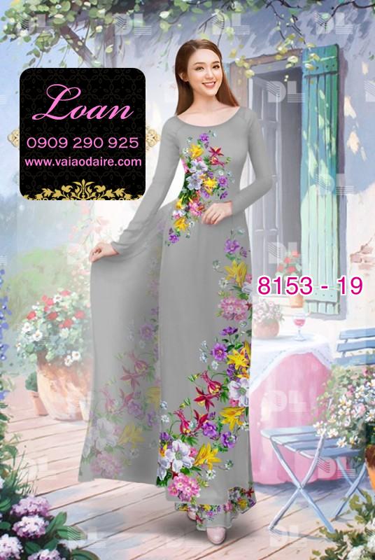 Vải áo dài hoa 3D