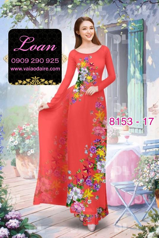 Vải áo dài hoa 3D