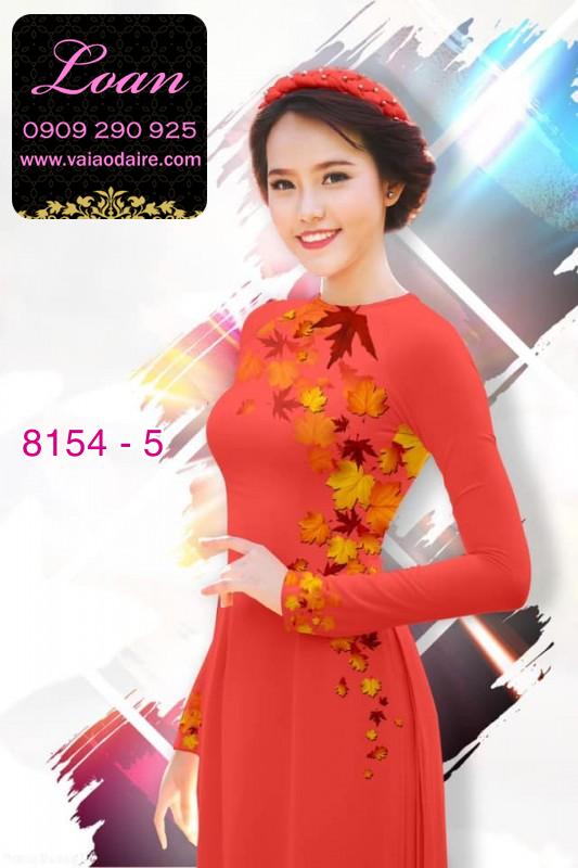 Vải áo dài lá mùa thu