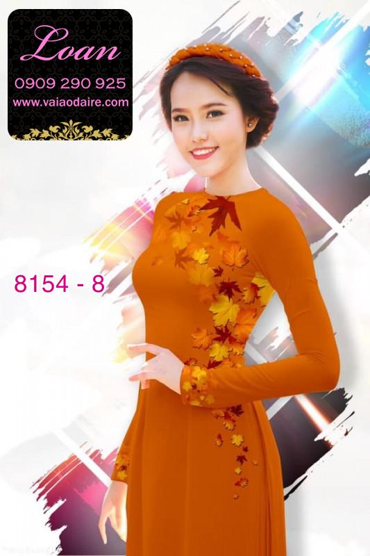 Vải áo dài lá mùa thu