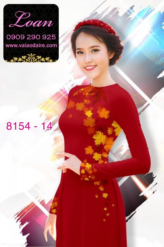 Vải áo dài lá mùa thu