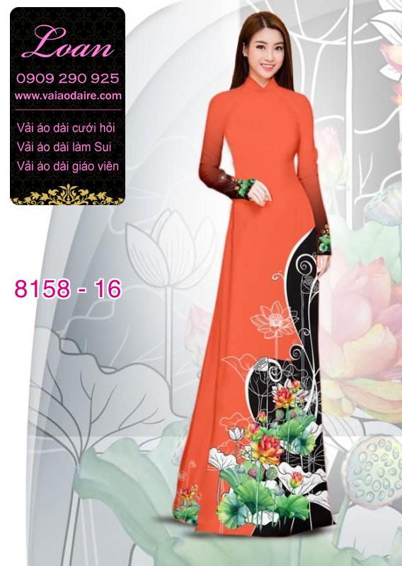 Vải áo dài hoa Sen