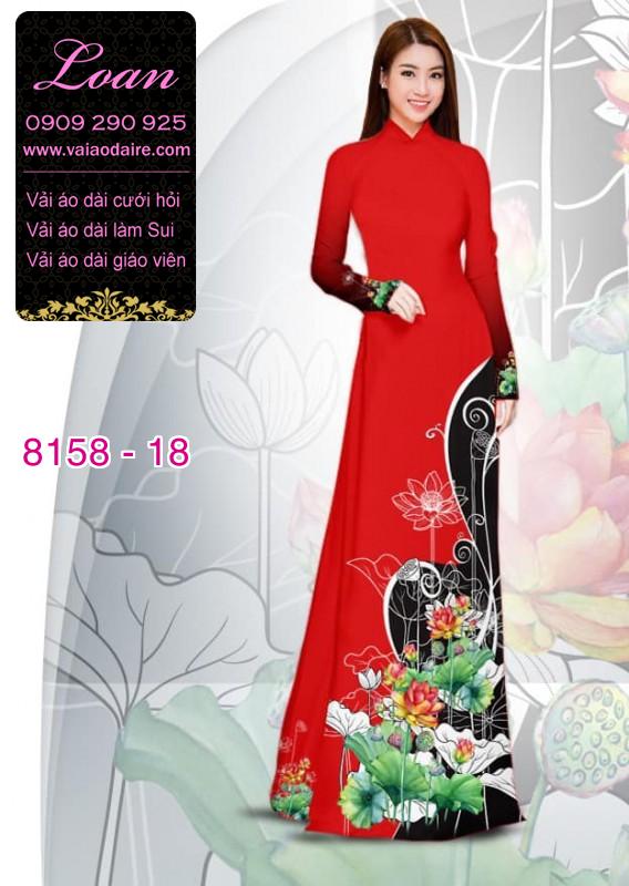 Vải áo dài hoa Sen