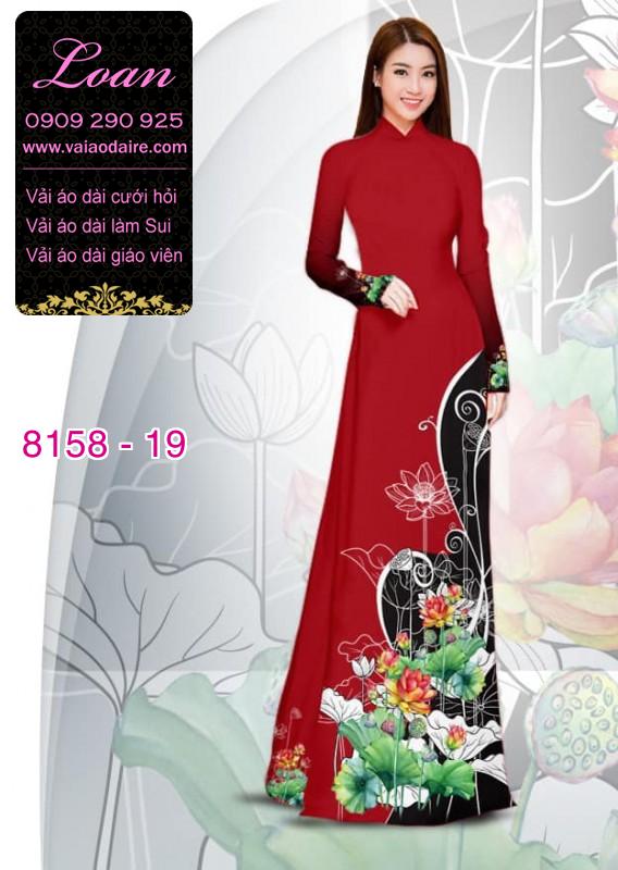 Vải áo dài hoa Sen