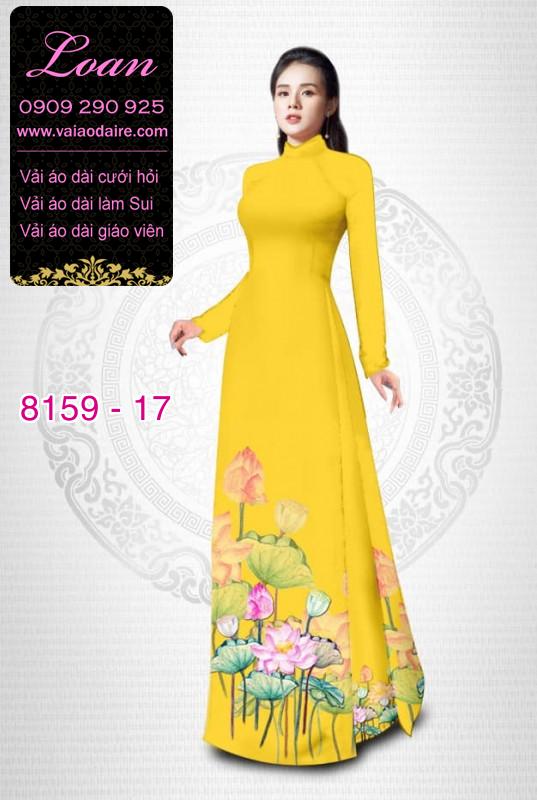 Vải áo dài hoa Sen