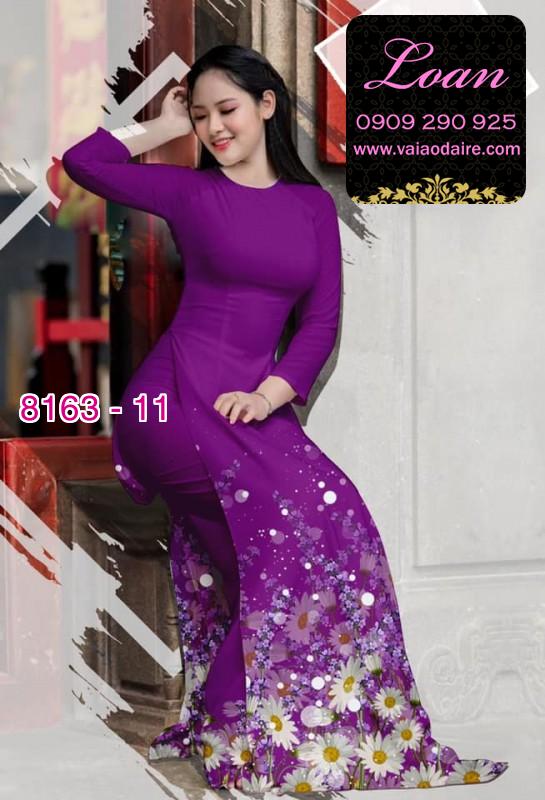 Vải áo dài hoa Cúc