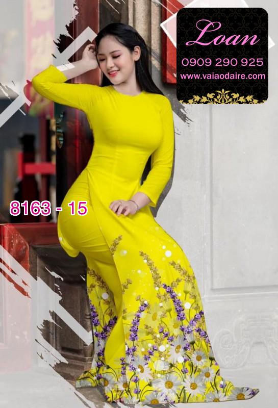 Vải áo dài hoa Cúc