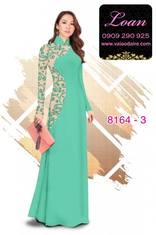 Vải áo dài hoa 3D