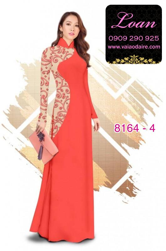 Vải áo dài hoa 3D