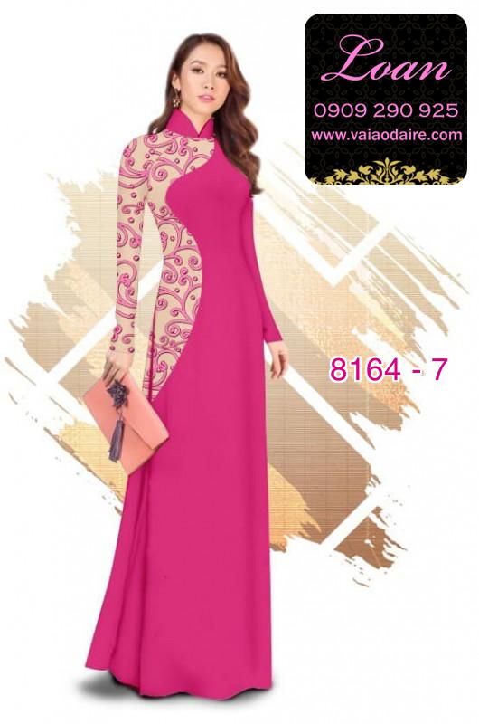 Vải áo dài hoa 3D