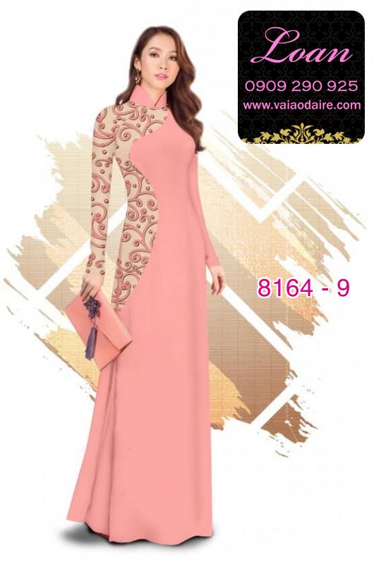 Vải áo dài hoa 3D