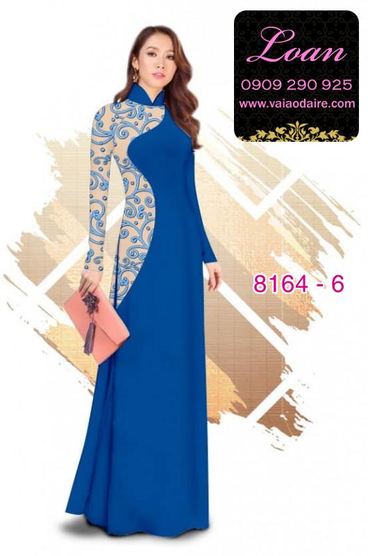 Vải áo dài hoa 3D