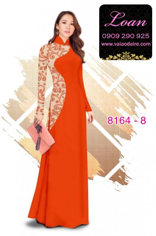 Vải áo dài hoa 3D