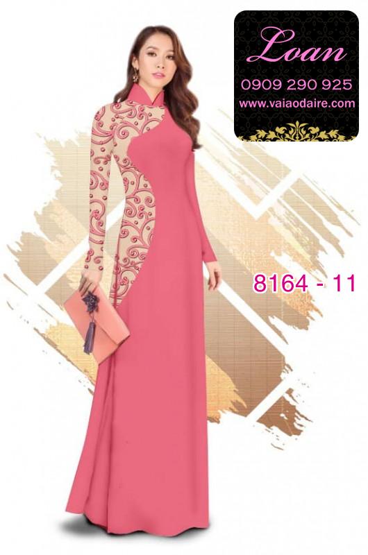 Vải áo dài hoa 3D