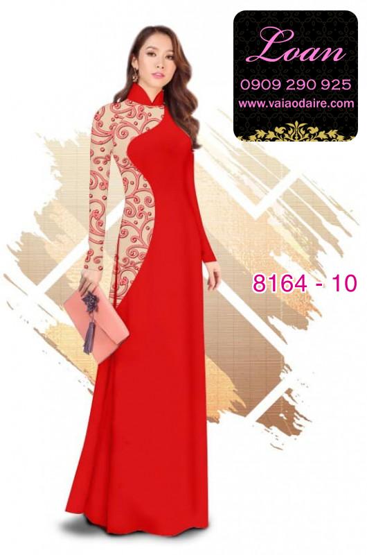 Vải áo dài hoa 3D