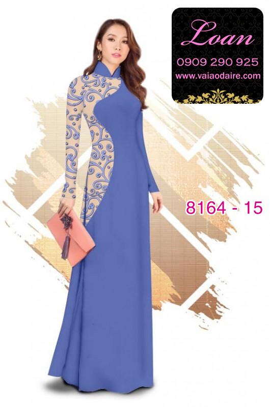Vải áo dài hoa 3D