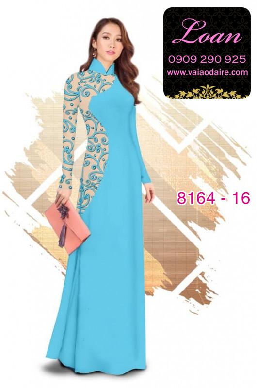 Vải áo dài hoa 3D