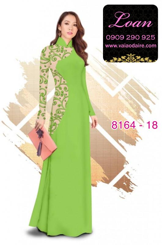 Vải áo dài hoa 3D