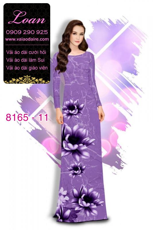 Vải áo dài hoa 3D
