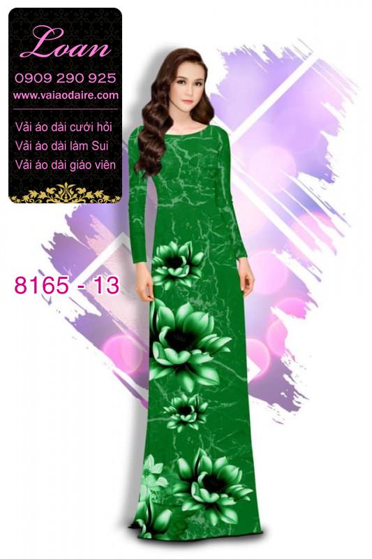 Vải áo dài hoa 3D