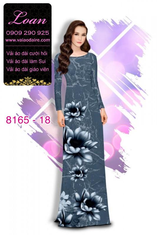 Vải áo dài hoa 3D