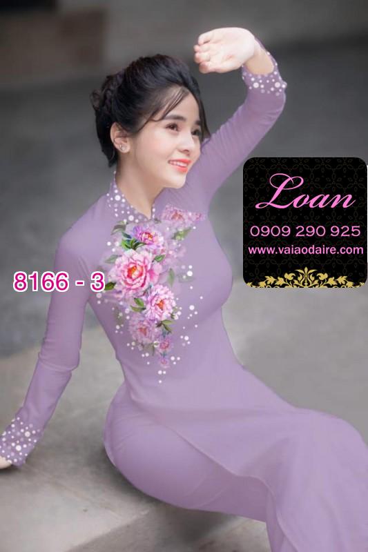 Vải áo dài hoa 3D
