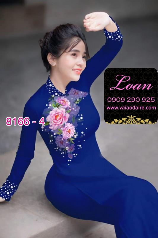 Vải áo dài hoa 3D