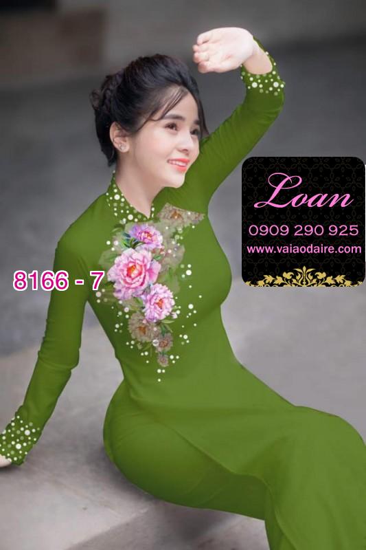 Vải áo dài hoa 3D