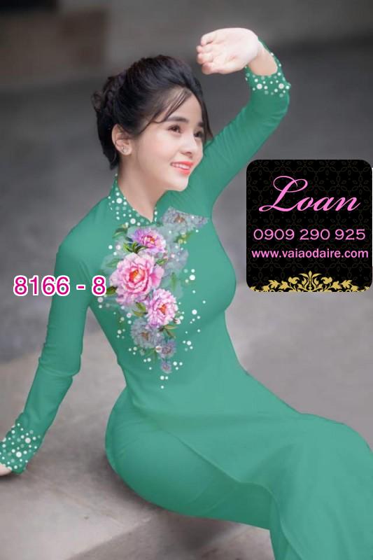 Vải áo dài hoa 3D