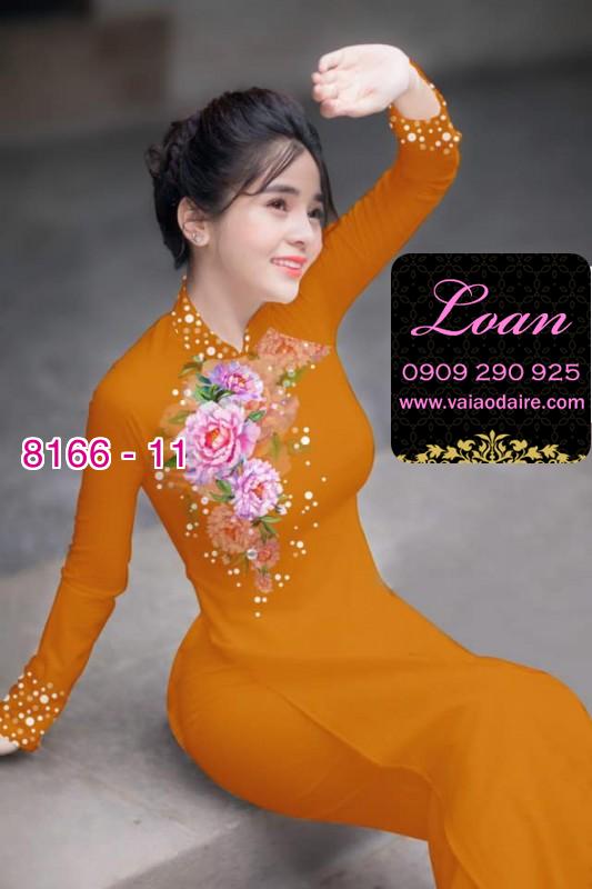Vải áo dài hoa 3D